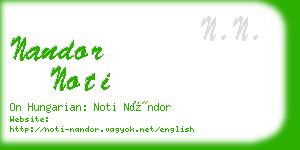 nandor noti business card